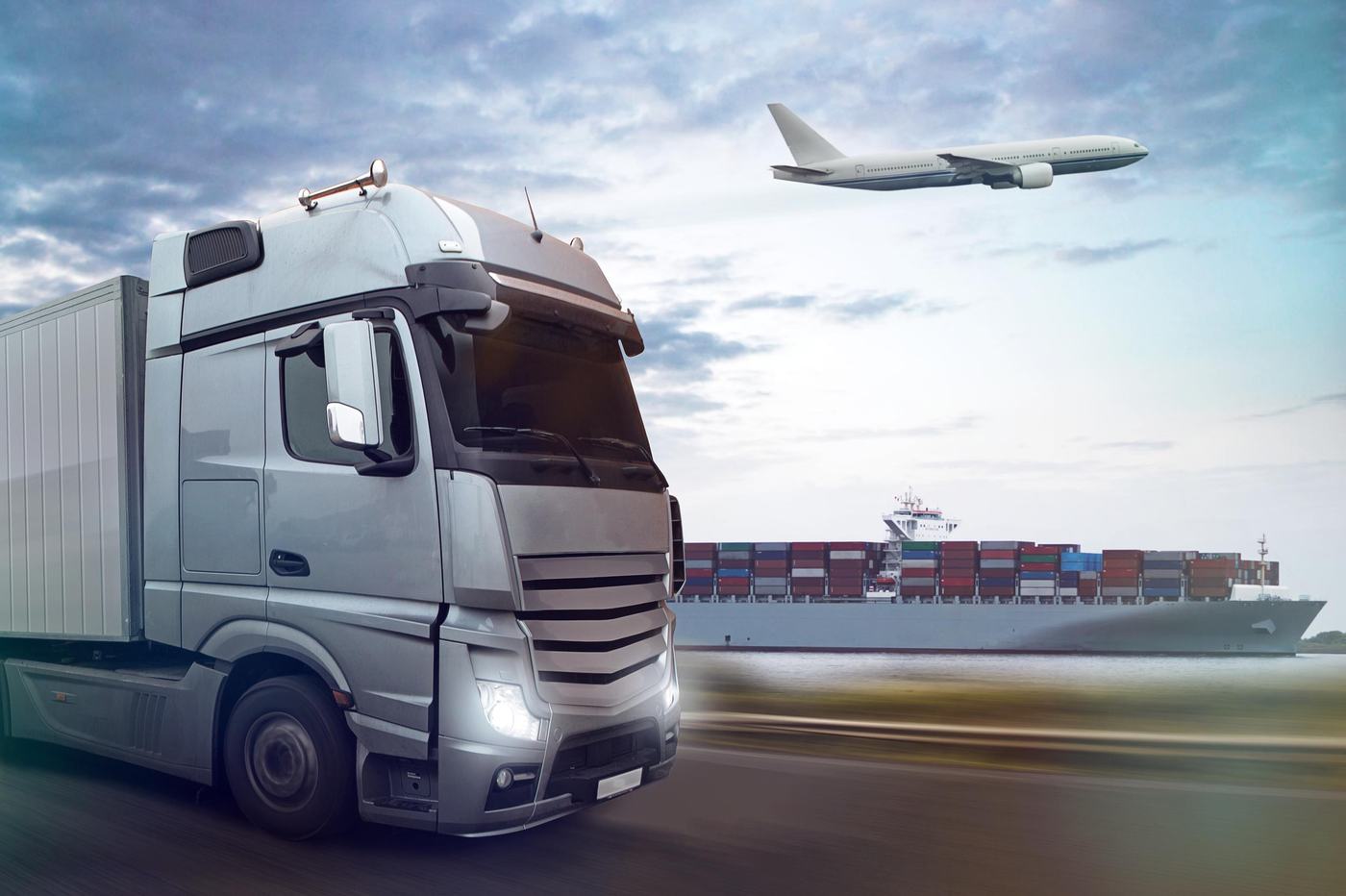 Truck, container ship and cargo plane – GlobalERP logistics module